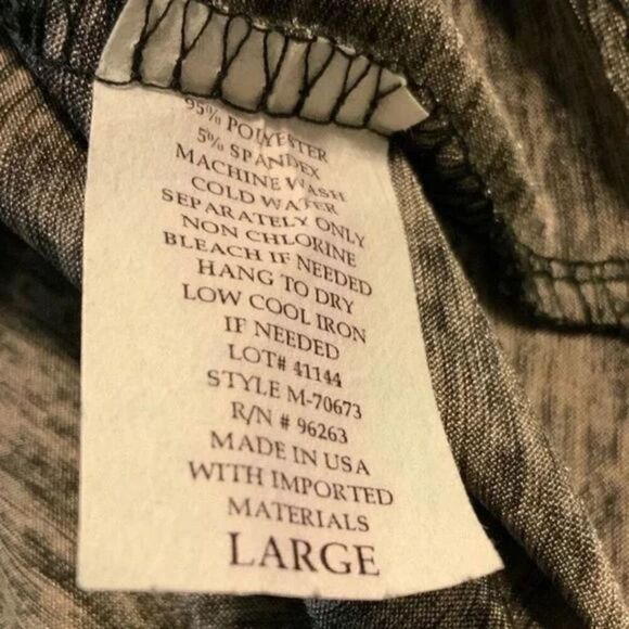 Candid Soul Tops Women's Size Large Draped Studded Neckline Short Sleeves Gray - Picture 8 of 8